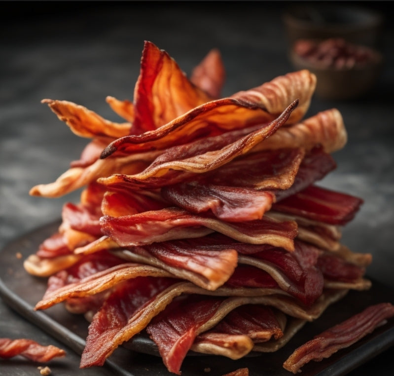 Bacon cured pork jerky